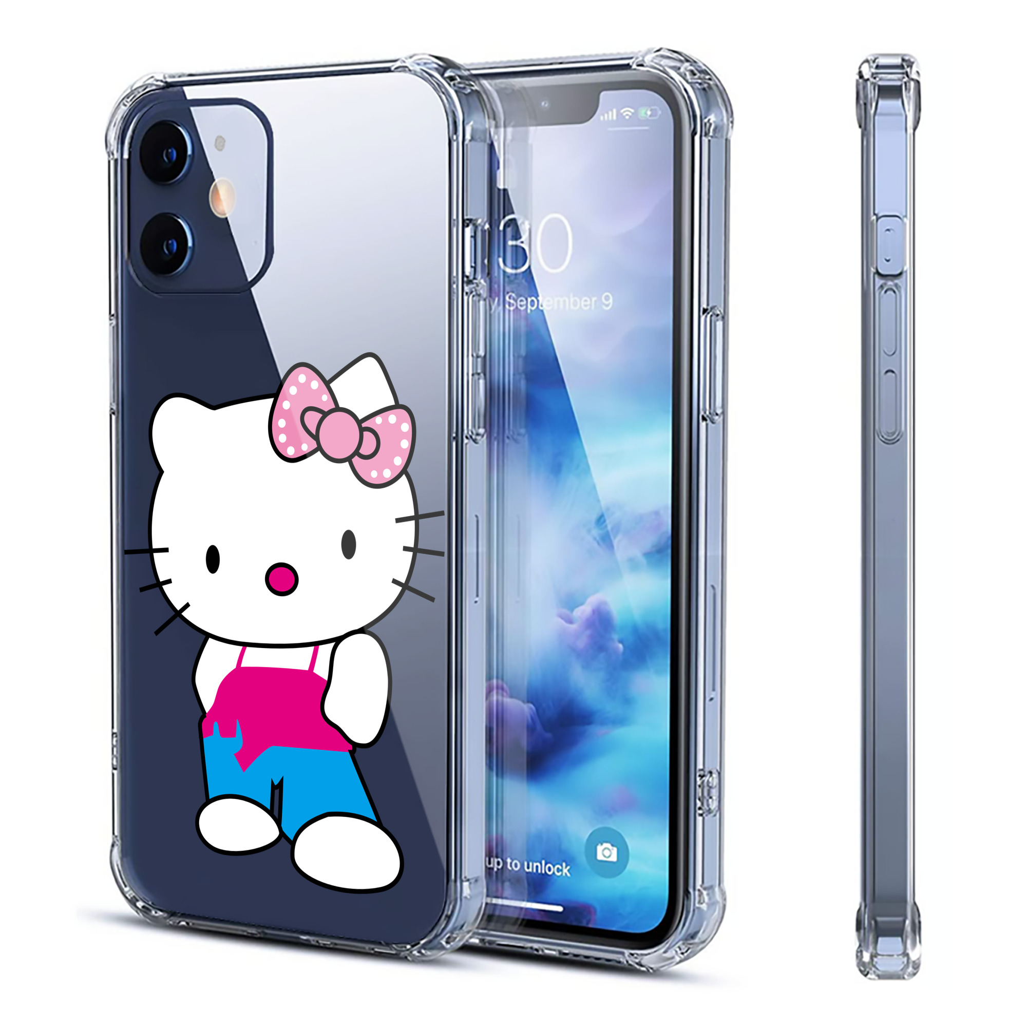 （画像用） Hello Kitty ハローキティ 【iPhone 12シリーズ対応】透明スマホケース（クリアソフトケース）